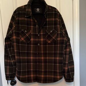 Weatherproof Dark Plaid Shirt Jacket